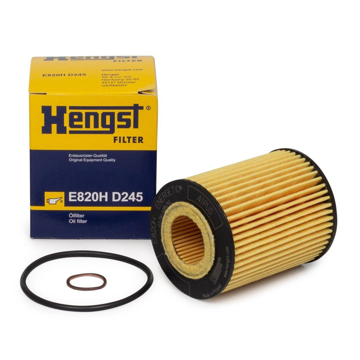 Hengst Oil Filter E820HD245 - Compatible with BMW 116i — Oil Filters