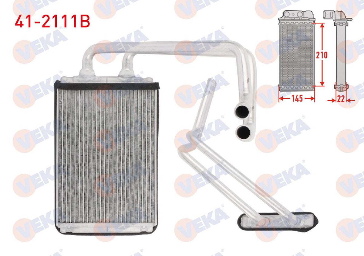 Veka 41-2111B Heater Core Brazing Hyundai Elantra 1.6i 2001-2007 — Heater & Blower