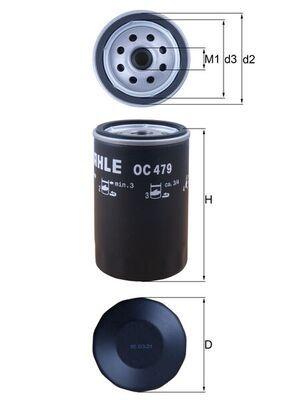 Mahle OC479 Oil Filter Opel Mazda CX-9 (TB) 3.5 07-17 — Oil Filters