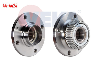 Veka 44-4424 Wheel Hub Left-Right Rear with Bearing Volkswagen Caddy II (9K9a) 1.9 TDI 4 Lug with ABS 43 Out — Hub Assemblies