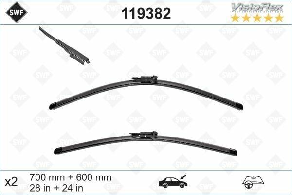 SWF 119382 Windshield Wiper Blade Set - 70 & 60 cm — Wipers