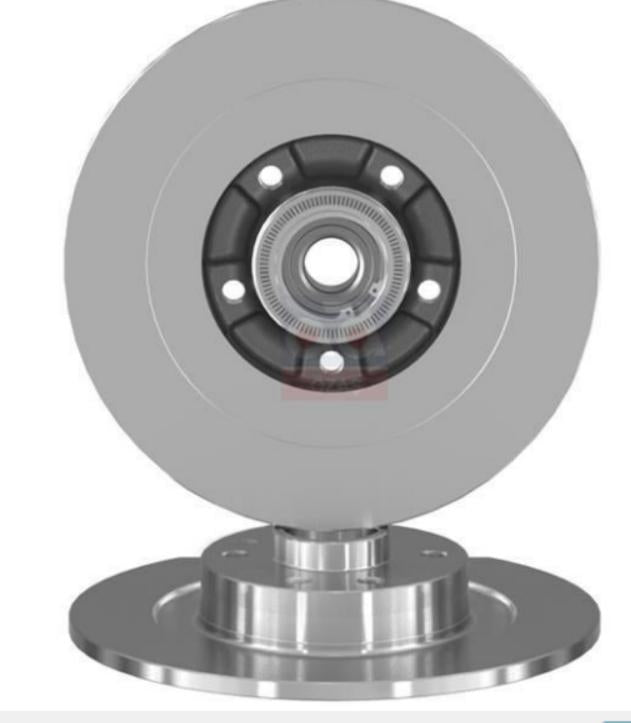 AYD 10-50610B Brake Disc Rear Laguna III 08- Latitude 10- ABS with Bearing — Brake Rotors & Drums