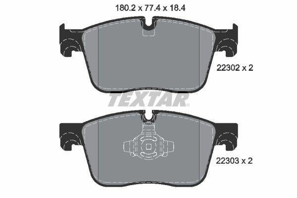 Textar 2230201 Brake Pad R.Rover Sport / Velar-Jaguar Xf (X260) 2015-Front — Brake Pads