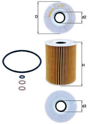 Mahle OX 254D2 Oil Filter BMW E60-61-63-64 M5-M6 03-10 — Oil Filters