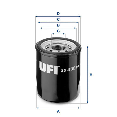 Ufi 23.438.00 Oil Filter Alfa MiTo 1.4 08-/ Fiat Brava/Doblo/Palio/Punto/Albea 1.2-1.6 — Oil Filters