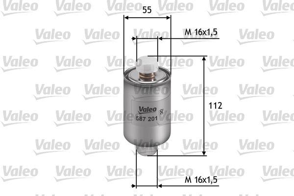 Valeo 587201 Fuel Filter (Gasoline) (Rover 200 214 1.4 GSi,SI) — Fuel Delivery