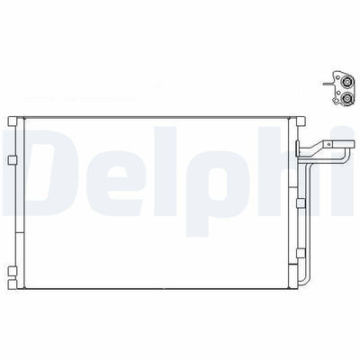 Delphi TSP0225659 A/C Condenser *Fr* Volvo S40 (04-12) C30 (06-12) C70 (06-13) V50 (04-12) — Condensers & Evaporators