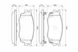 BOSCH 0986494078 Brake Pads - Front Disc Brake Set for Hyundai Accent, Era, i20
