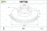 VALEO Brake Disc Opel Insignia A - 337mm Front Disc — Brake Rotors & Drums