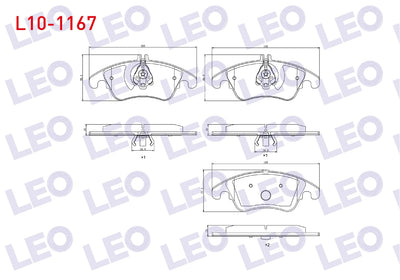 LEO L10-1167 Brake Pad Front Mercedes C Series (W204) C 220 CDI 2007-2014 / C 320 CDI 2007-/ E Series (W212) E 1 — Brake Pads