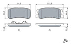 BOSCH Fren Brake Pad Rear 01-Pajero 2.5Tdi-3.2Di-D — Brake Pads