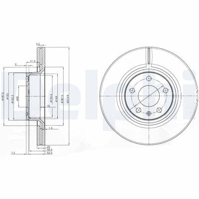 Delphi BG3942 Front Brake Disc for Audi A6 C5 (1997-2005) & C6 (2004-2011) — Brake Rotors & Drums