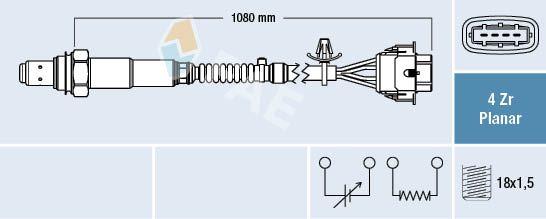 FAE 77421 Lambda Sensor Astra G/H Z20LET Rear — Oxygen & Air-Fuel