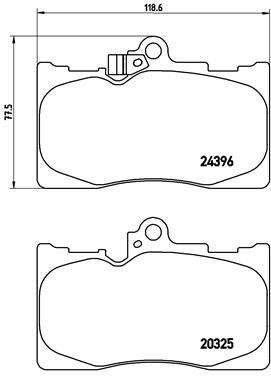 Brembo P83072 Brake Pad Front Lexus GS 300 350 450 460 RC 350 14-