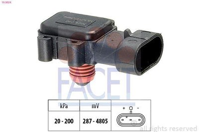 Facet 10.3024 Map Sensor Opel Astra G /Combo C Y17dt — Engine Management Sensors