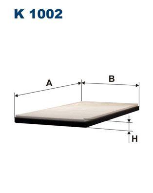 Filtron K1002 Cabin Air Filter Opel Corsa B/Combo B/Tigra A 93-01 Plastic with Frame