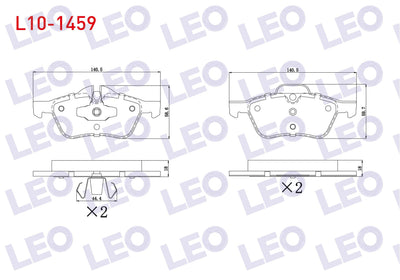LEO L10-1459 Brake Pad Front Mini (R50,R53) Cooper 1.6i 16V 18.30mm 2001-2006 — Brake Pads