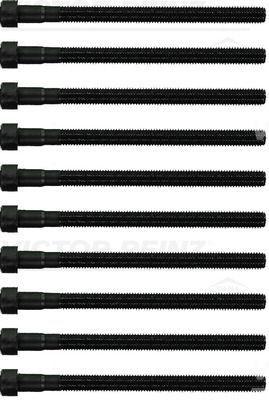 victor cylinder head bolt set 10 pack, victor 14-32185-01 cylinder head bolts for M119 engine Victor Cylinder Head Bolt Set 14-32185-01 - 10 Pack for M119 | Fits W124, W140, C140, R129 Victor Reinz Cylinder Head Bolt Set - 10 Pack victor, cylinder-head-bolts, engine-parts, car-parts, maintenance, car-enthusiasts, mechanics, automotive-repair, high-quality, ai-generated