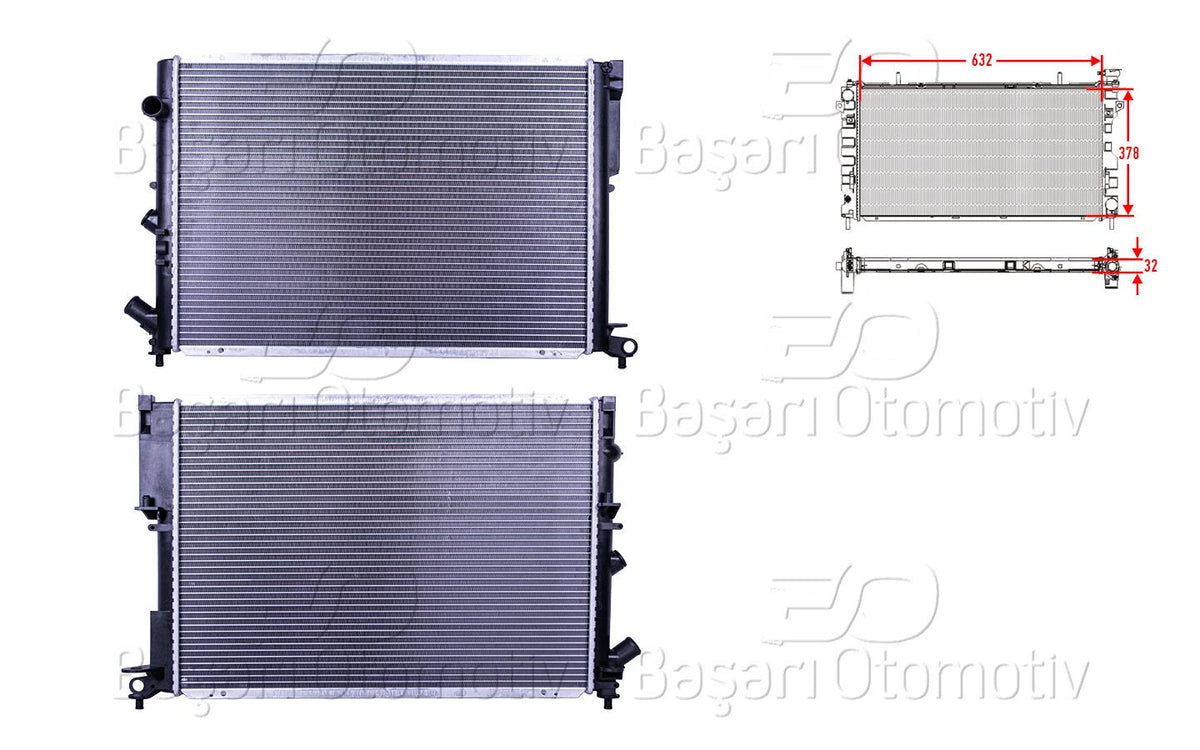 Wisco 3113937-00 Su Radiator Brazing Mt 634X438x32 Renault Laguna 1.8-2.0-2.2D 93-01 / Espace 3.0 96-02 — Radiators & Fans