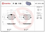 BREMBO P 06 116 — Brake Pads