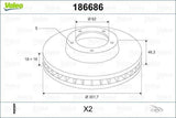 VALEO Brake Disc for RAV4 1994-2000 - Front Disc Performance — Brake Rotors & Drums