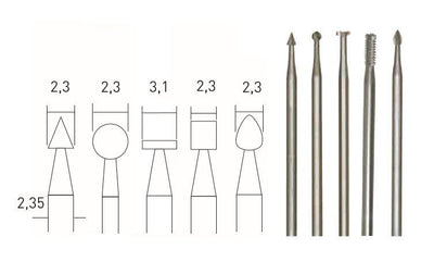 Proxxon 28710 Milling Cutter Set (5 pcs)