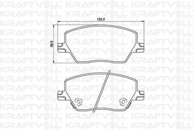 Kraftvoll 07010072 Front Brake Pad Fiat Egea 1.3 / 1.4 / 1.6D Multijet 15 — Brake Pads