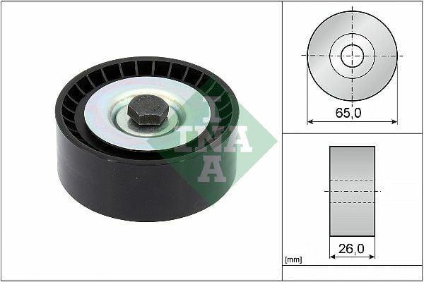 ina v belt tensioner for ford tourneo and transit, technical specifications of ina v belt tensioner INA V Belt Tensioner - Essential Replacement Part for Ford Tourneo (2012-2015) & Transit (2012) | 65mm Diameter INA V Belt Tensioner for Ford Tourneo & Transit ina, v-belt-tensioner, ford, tourneo, transit, car-maintenance, mechanics, replacement-part, automotive, ai-generated