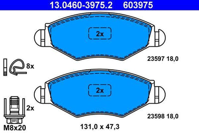 ATE 13.0460-3975.2 Brake Pad — Brake Pads