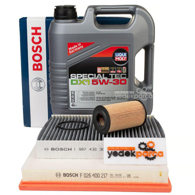 Opel Astra J 1.4 Turbo Scheduled Service Set Bosch LIQUI Moly Dexos1 GEN3 4 LT (2025 Production Year)