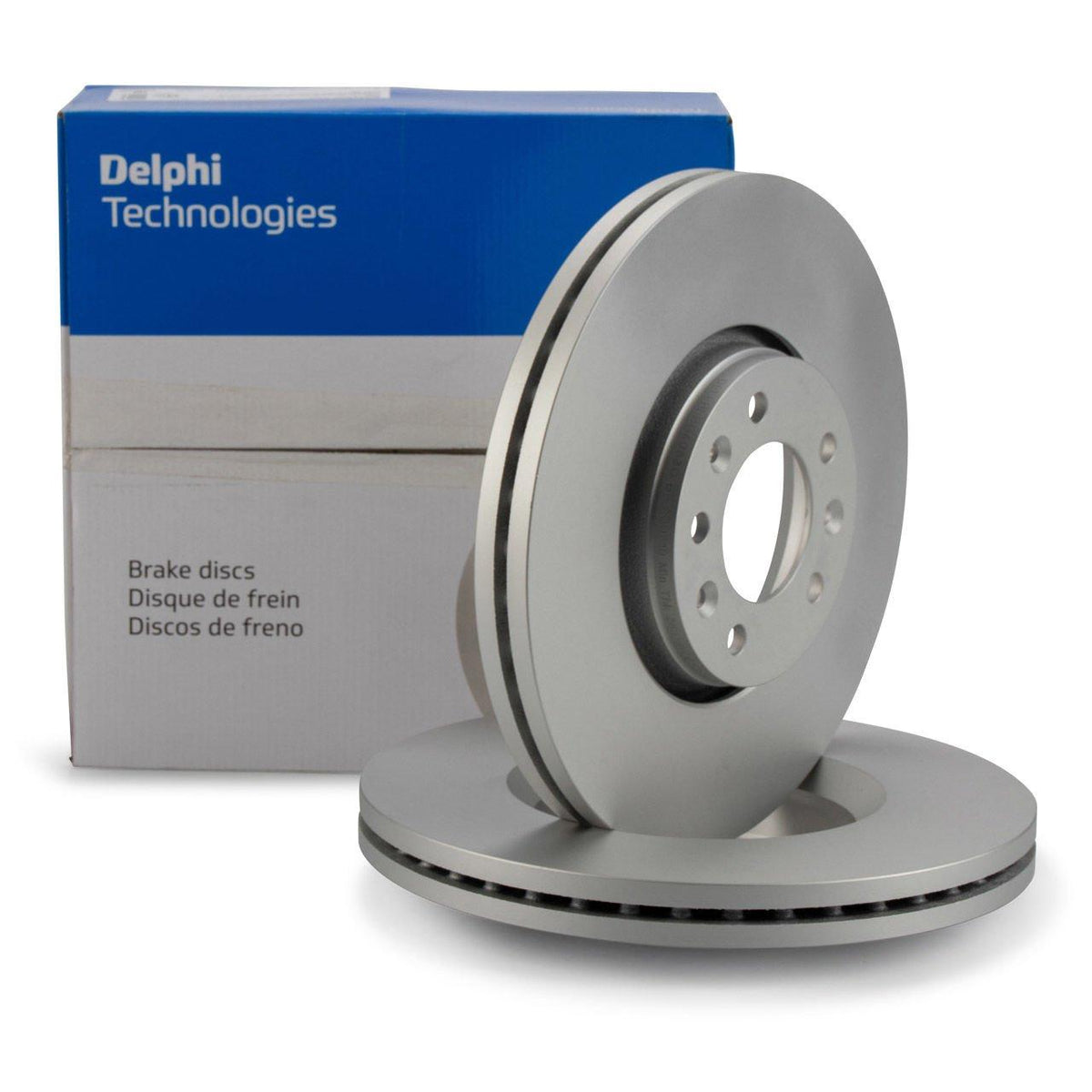 Delphi BG4083C Front Brake Disc Set Citroen C5 Peugeot 407 Expert III Jumpy III Scudo III Proace — Brake Rotors & Drums