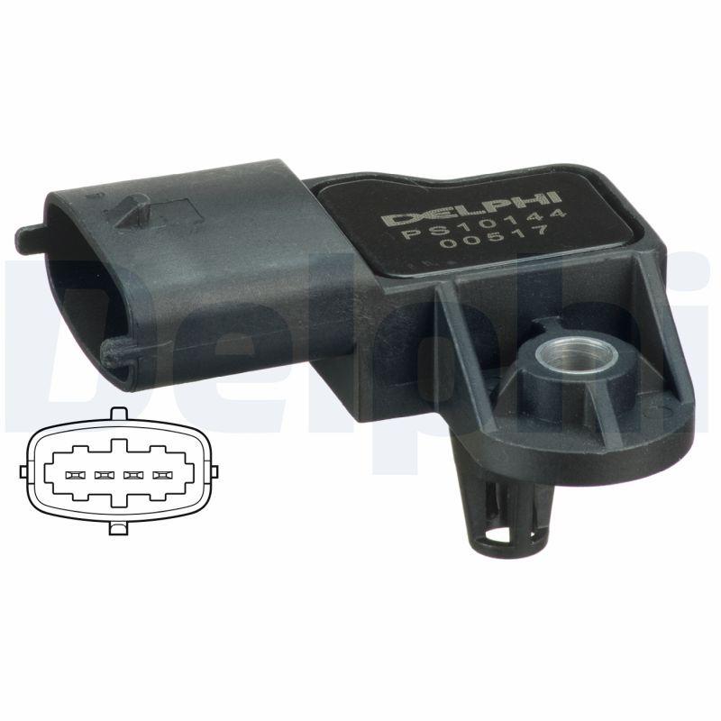 Delphi PS10144 Pressure Sensor Intake Opel Astra H/Corsa D/Fiat Doblo-Punto-Ducato Z13DTH — Vehicle Sensors & Switches