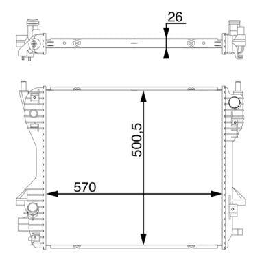 Mahle CR1363000S Radiator Jaguar S-Type II X200 XF I X250 XJ X350 X358 — Radiators & Fans