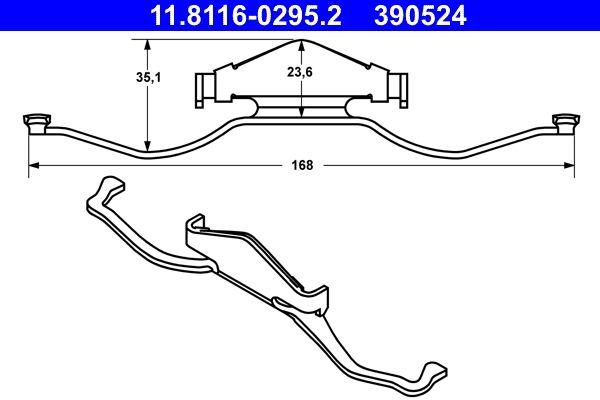 ATE 11.8116-0295.2 Brake Caliper Spring