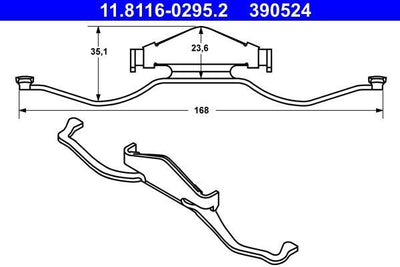 ATE 11.8116-0295.2 Brake Caliper Spring