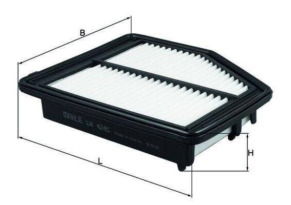 Mahle LX4241 Air Filter Honda Civic Ix Fb 12-18 1.6i-1.8i — Air & Cabin Filters