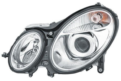 HELLA Left Headlight for Mercedes E Class - Halogen, ECE Approved — Headlights