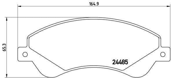 BREMBO P24065 Front Brake Pad for Transit 2006 Model — Brake Pads