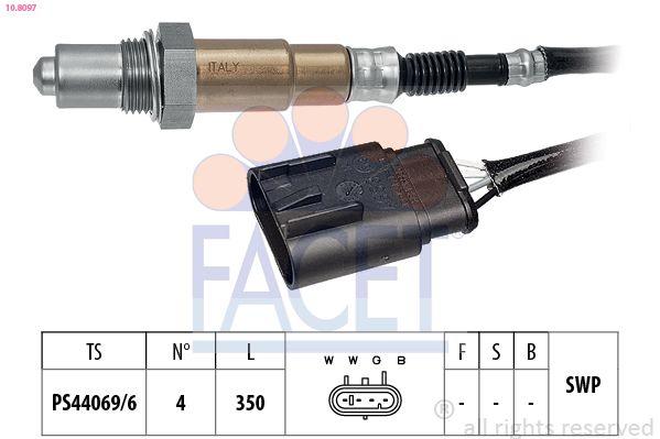 Facet 10.8097 Oxygen Sensor Giulietta 1.4 Tb MiTo 1.4 500 Punto 1.2 Punto Evo 1.4 Delta III 1.4 Ypsilon 1.2