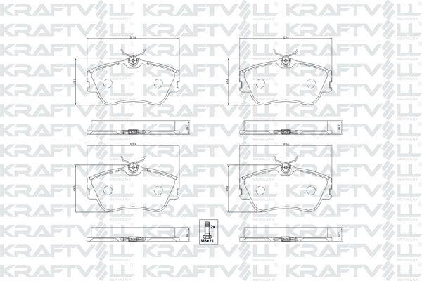 Kraftvoll 07010478 Front Brake Pad Transporter T4 2,4D / 2.5 TDI 90 > 03 — Brake Pads
