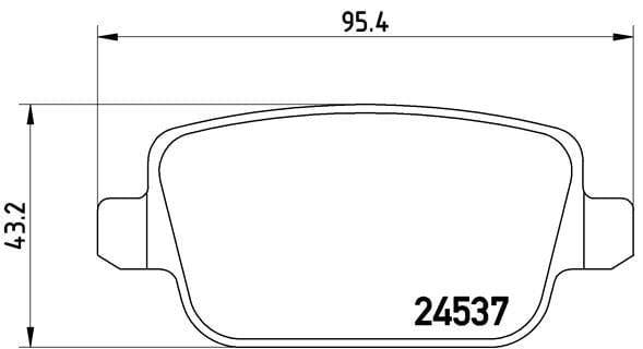BREMBO P24075 Brake Pads - Rear for S80, V70, XC70
