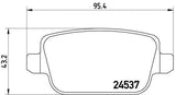 BREMBO P24075 Brake Pads - Rear for S80, V70, XC70