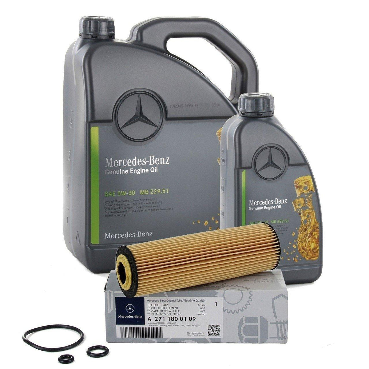 Mercedes W204 C180 Kompressor Oil Filter & Engine Oil Set — Fluids & Chemicals