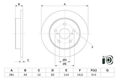 Bosch 0986479E91 Disc Rear Toyota Corolla Cross 22-/C-HR 16- 1.2/1.8 | Set of 2
