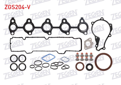 Zegen ZGS204-V Motor Set Gasket Full (Skc None) (Viton with Seal) Citroen Nemo-Peugeot Bipper-206 1.4 HDi-F — Gaskets & Seals