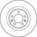 TRW DF4945 Rear Brake Disc - High Carbon Steel, 5 Bolt Holes — Brake Rotors & Drums