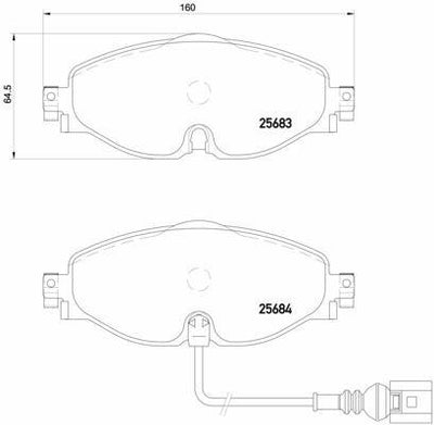 BREMBO P85126X Brake Pads - Front Cable-Connected