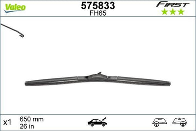 Valeo 575833 Wiper Blade First Hibrid Series 650 mm — Wipers