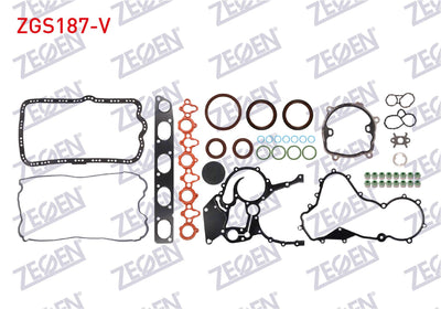 Zegen ZGS187-V Motor Set Gasket (Skc None) Renault Master II 2.5 dCi G9u (Viton with Seal) — Gaskets & Seals
