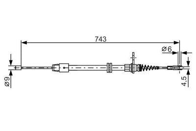 Bosch 1987482329 Rear Brake Cable (El Brake Cable) Mercedes W212 S212 C218 X218 09-17 — Brake Cables & Hardware